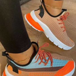 Exercise Contrast Color Sneakers For Women