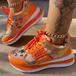 Casual Lace Up Sneakers For Girls