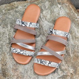 Summer Women Animal Print Flat Sandals