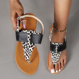 Leisure Leopard Print Print Women’s Flat Sandals