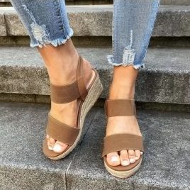 Casual Straw Roman Style Wedge Women’s Sandals
