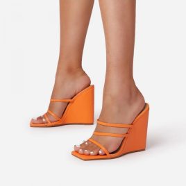 Sexy PU Solid Wedge Women’s Slippers