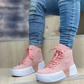 Women’s Canvas Sports Lace-up Platform Sneaker