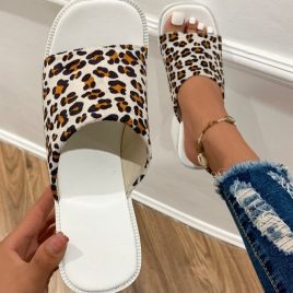 PU Platform Leopard Print Women’s Wedges