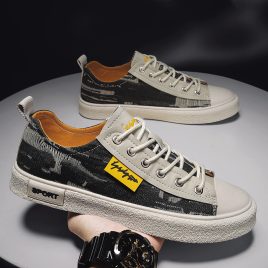 Denim spring Casual shoes soft soles flat lazy shoes for men