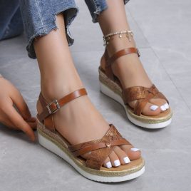 Summer Casual Round Toe Women’s Wedge Sandals