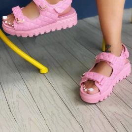 New Plaid Wedges Sandals For Women