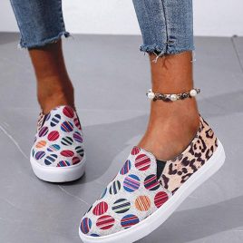 Colorful Animal Printed Slip On Shoes