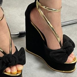 New Fashion Peep-Toe Bow Women’s Wedge Sandals