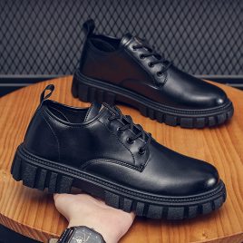 British style short boots leather shoes for men